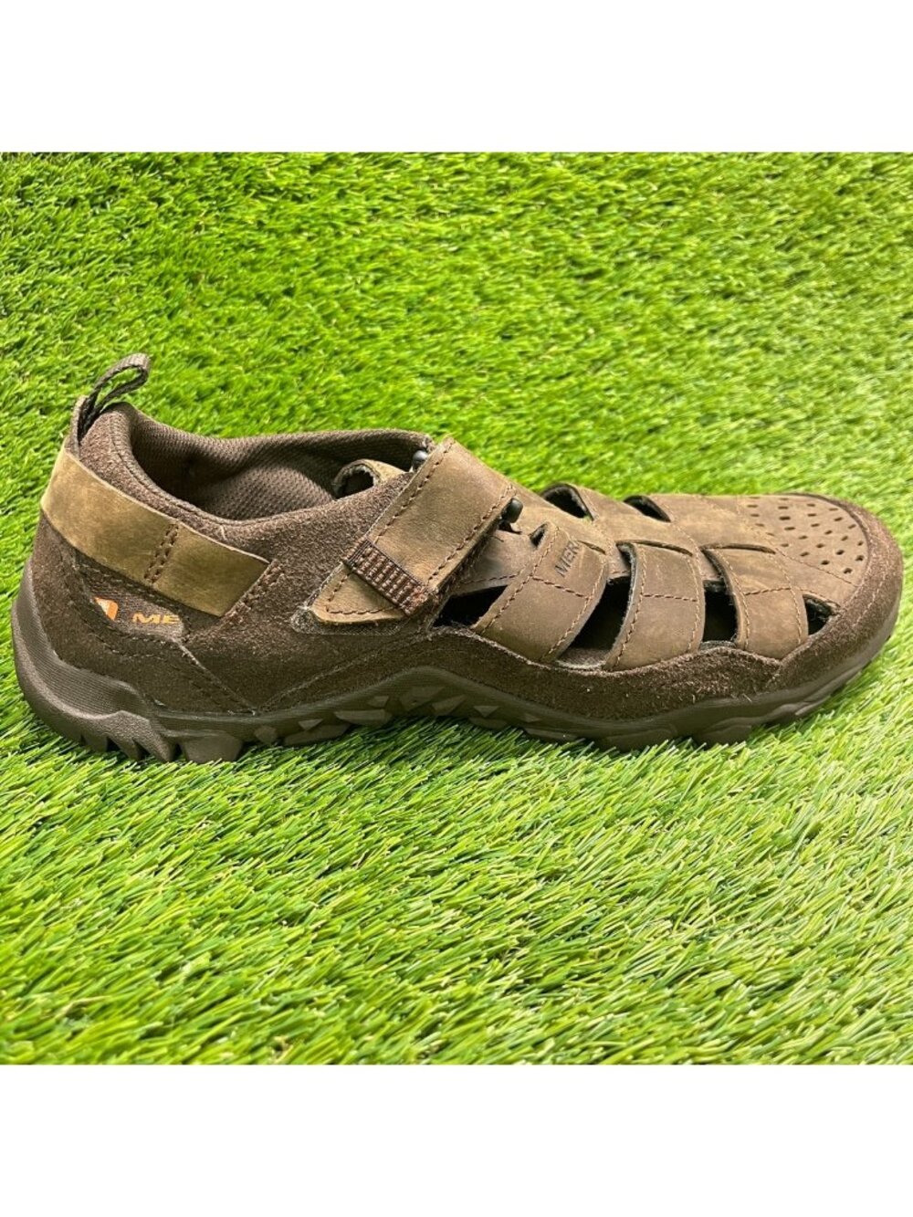 Merrell Telluride Wrap Mens Size 13 Brown Beach Walking Fisherman Hiking Sandals